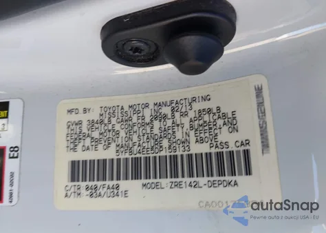 2013 Toyota Corolla L из США, поврежденный, VIN 5YFBU4EE5DP159133